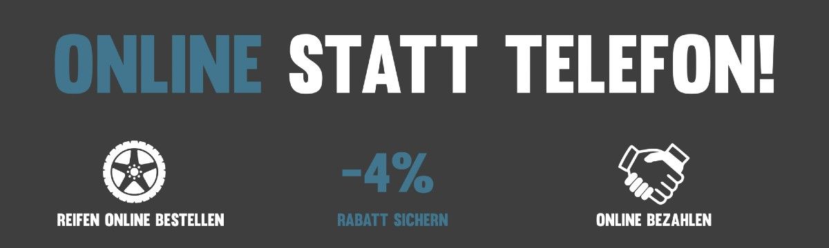 4% Rabatt auf den Reifenkauf online bei Reifenland Innsbruck
